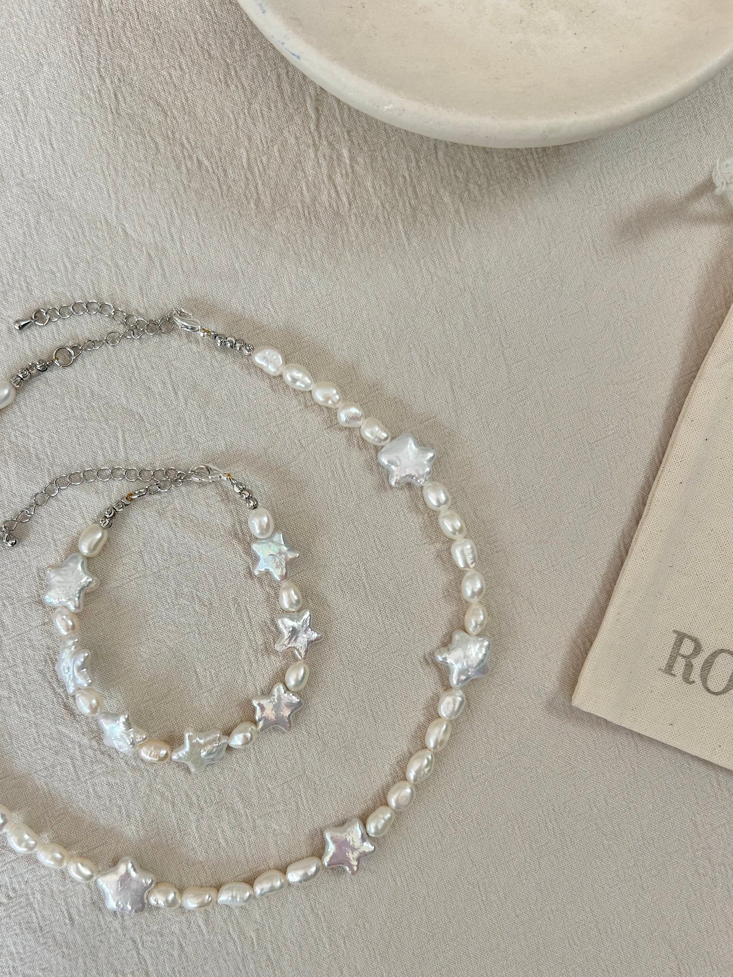 STAR FRESHWATER PEARL BRACELET IN PLATINUM