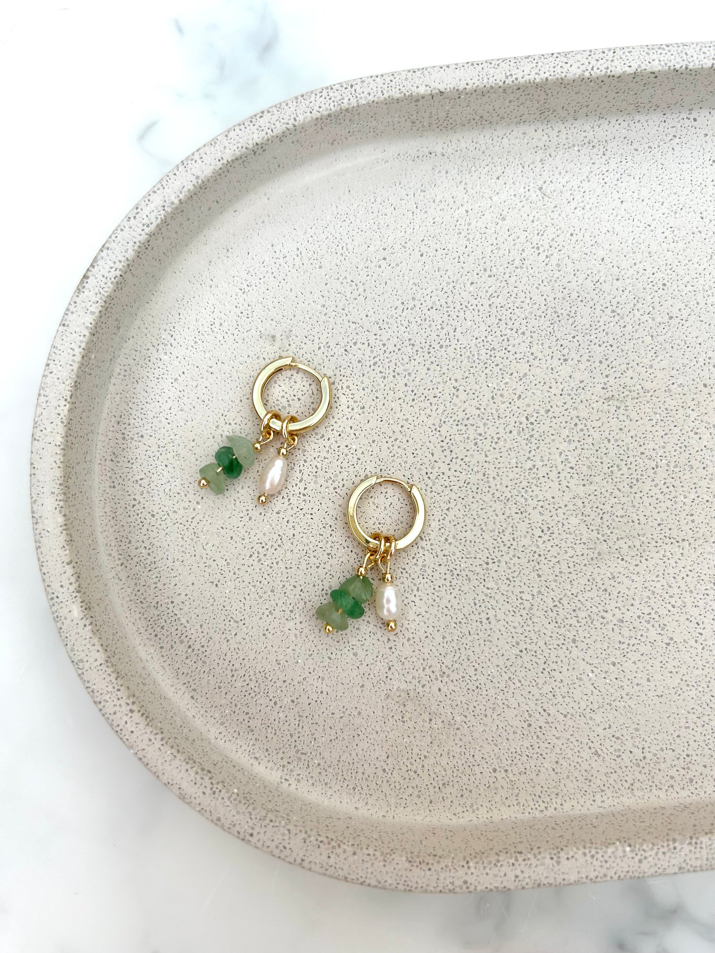 ROSA DETACHABLE CHARM HUGGIE EARRINGS
