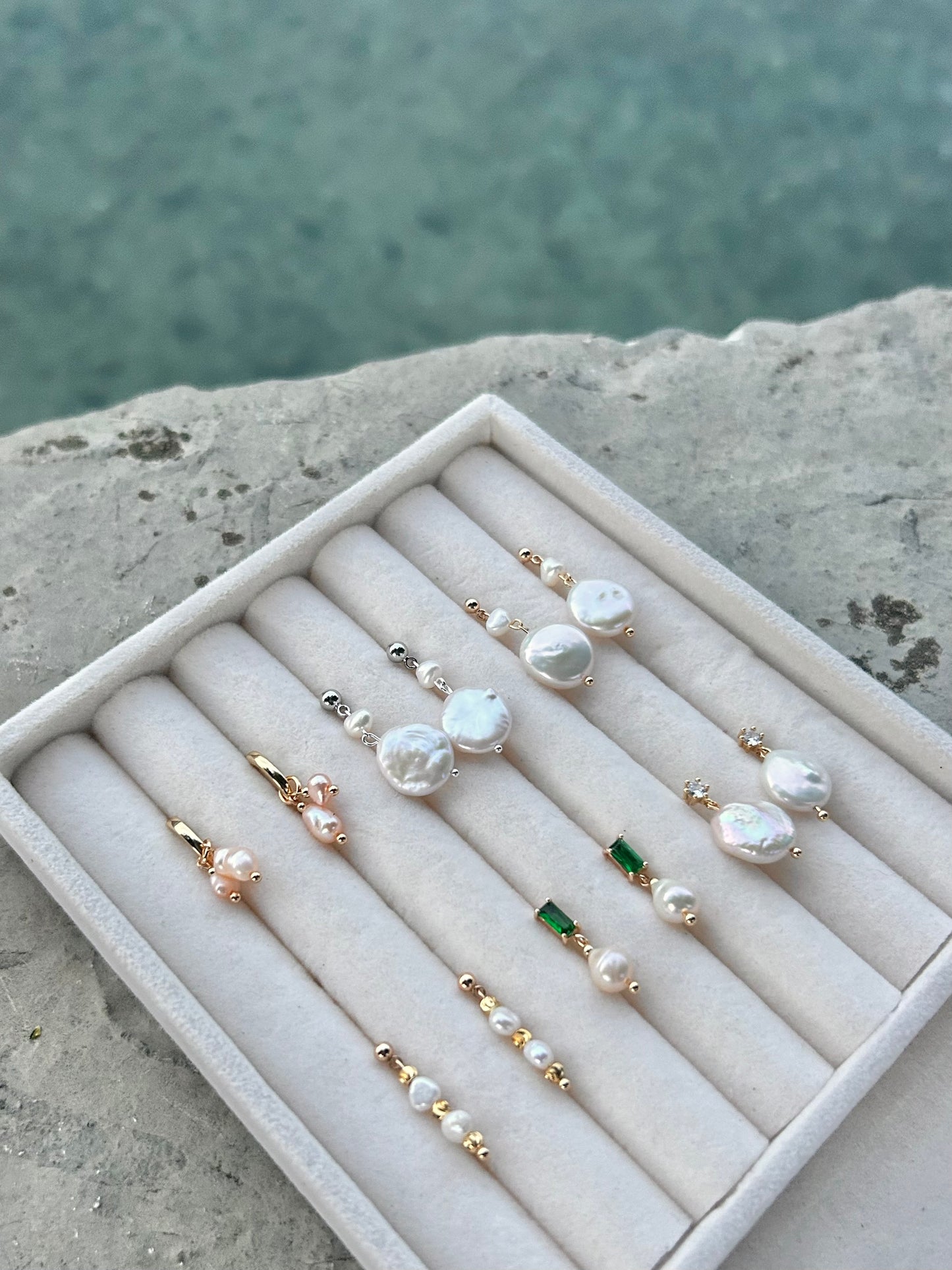 SUNRISE FRESHWATER PEARL STUDS IN 18K GOLD