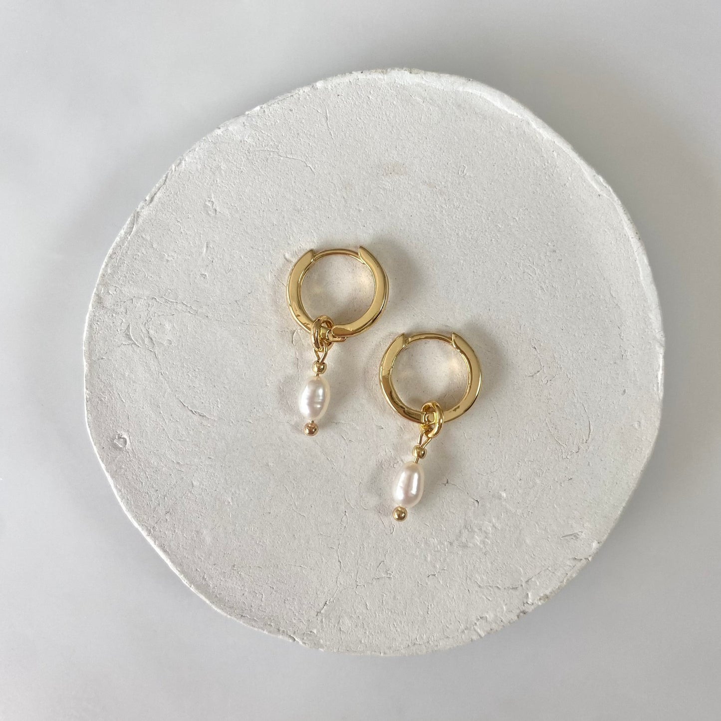 ROSA DETACHABLE CHARM HUGGIE EARRINGS