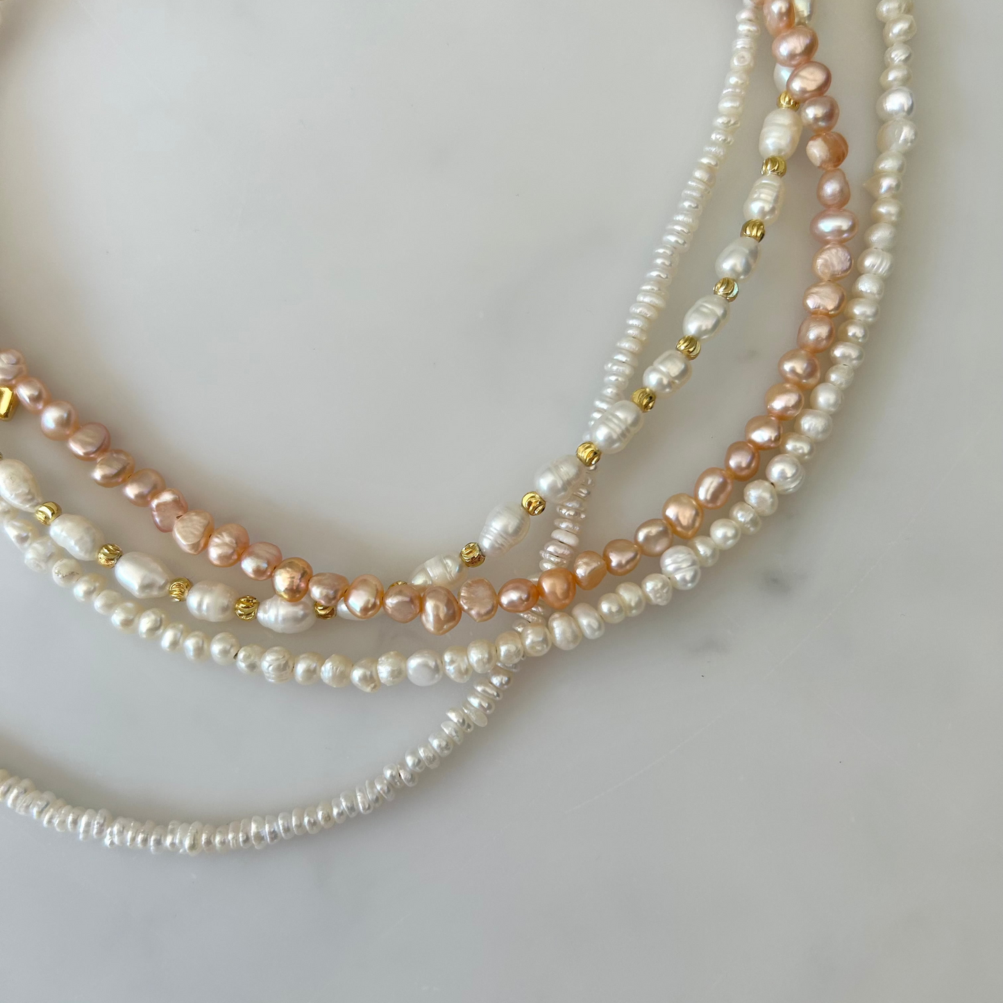 HALLIE PEARL INITIAL NECKLACE IN 18K GOLD