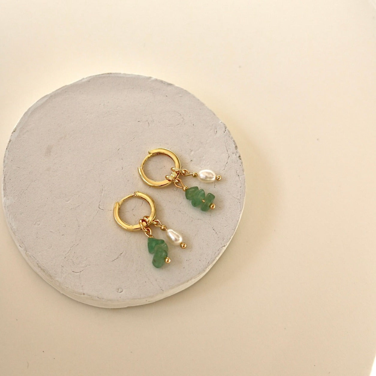 ROSA DETACHABLE CHARM HUGGIE EARRINGS