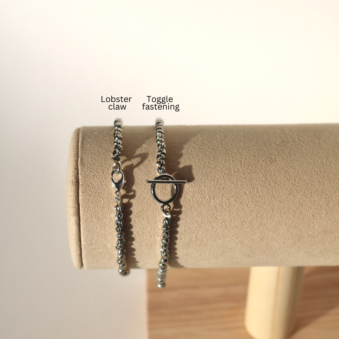 EVA PEARL BEADED BRACELET IN PLATINUM
