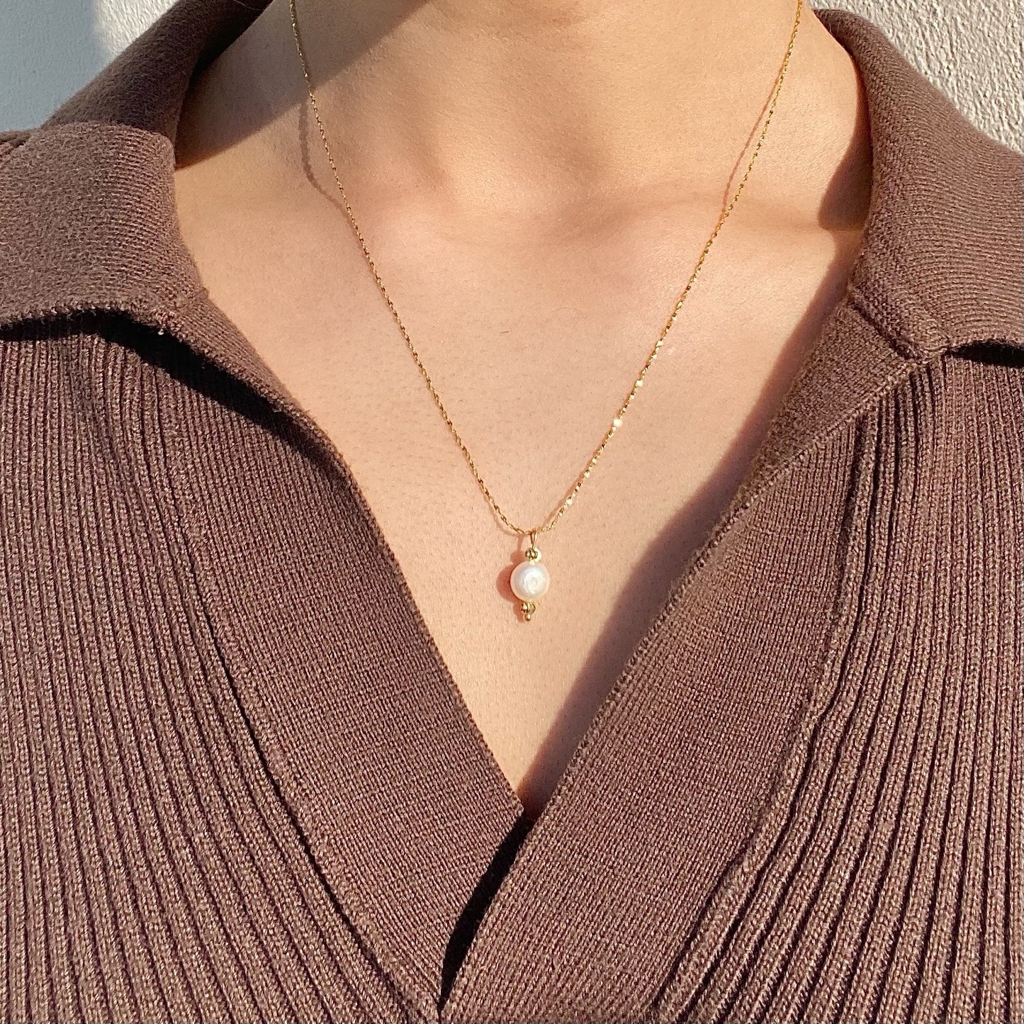 FRESH WATER PEARL NECKLACE IN 18K GOLD