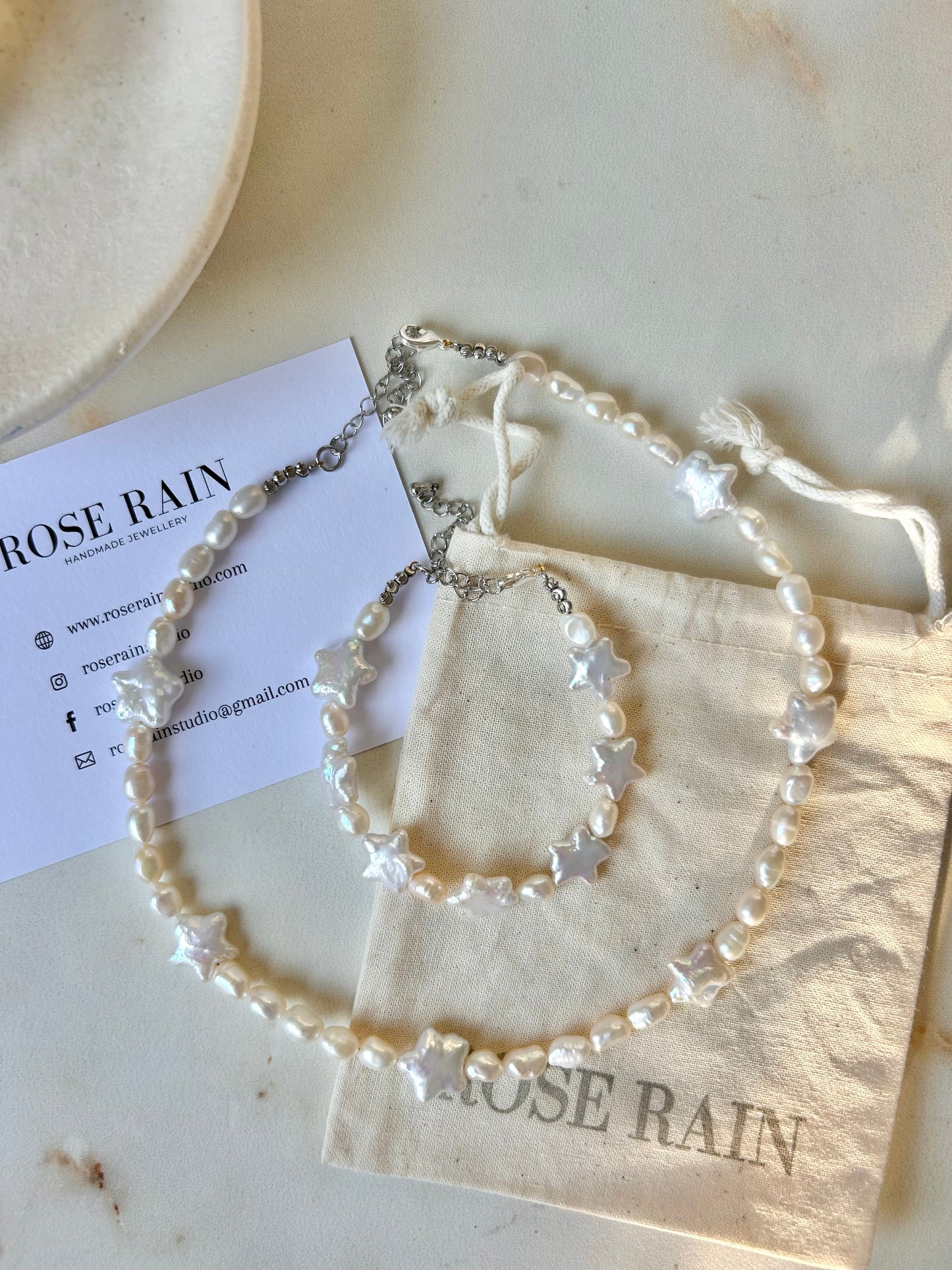 STAR FRESHWATER PEARL BRACELET IN PLATINUM