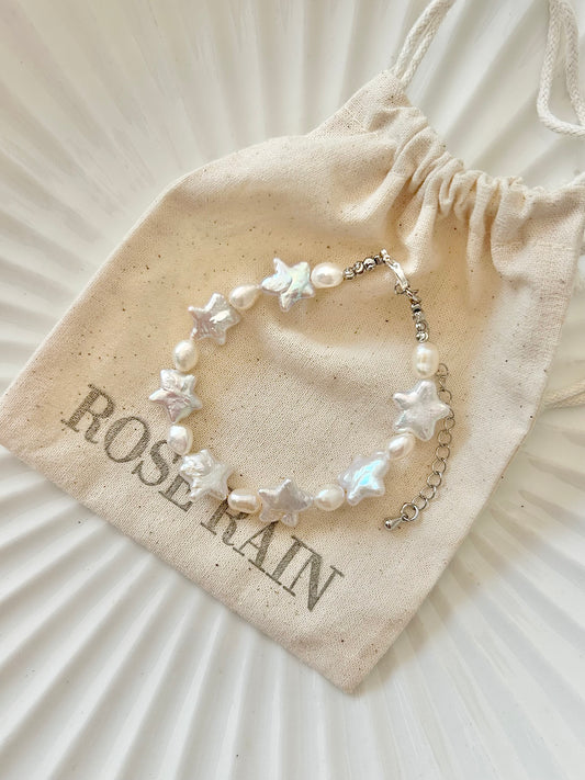 STAR FRESHWATER PEARL BRACELET IN PLATINUM
