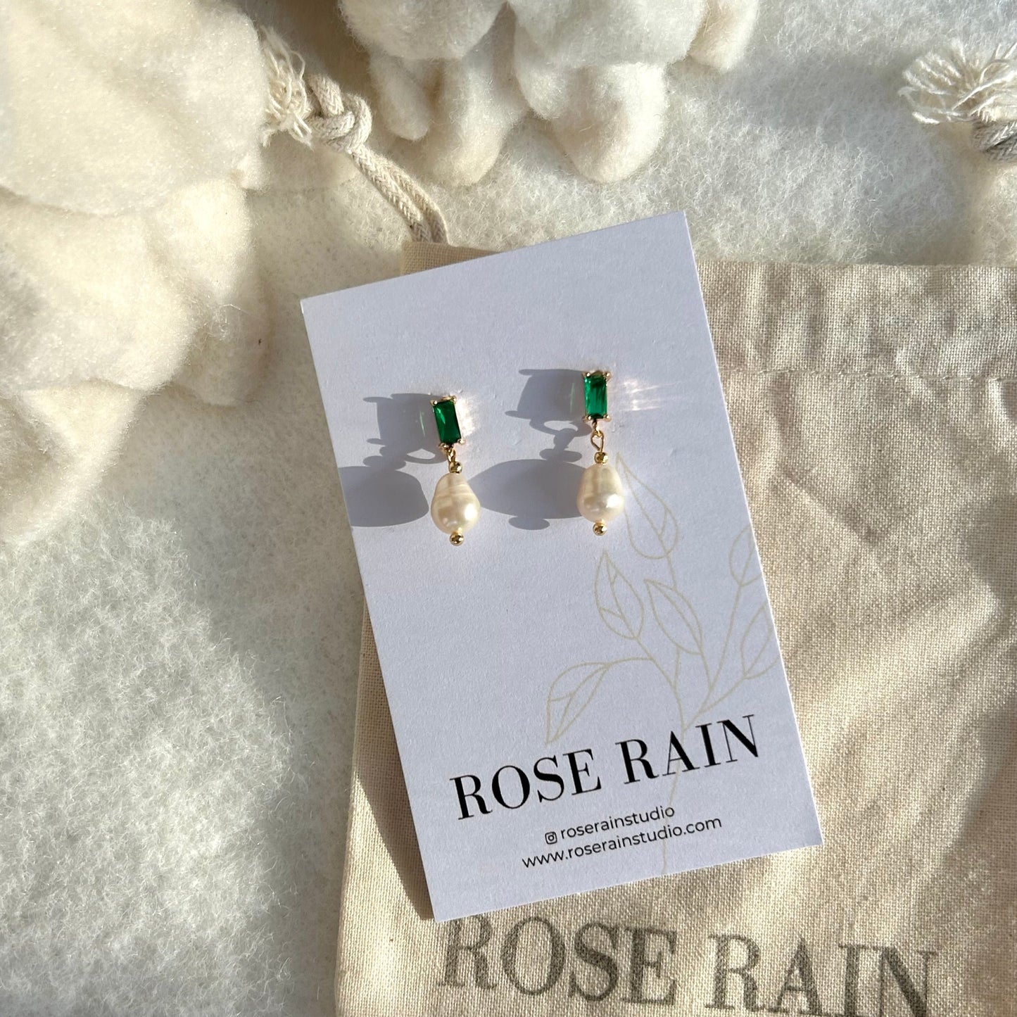 DARCIE FRESHWATER PEARL STUDS IN 18K GOLD