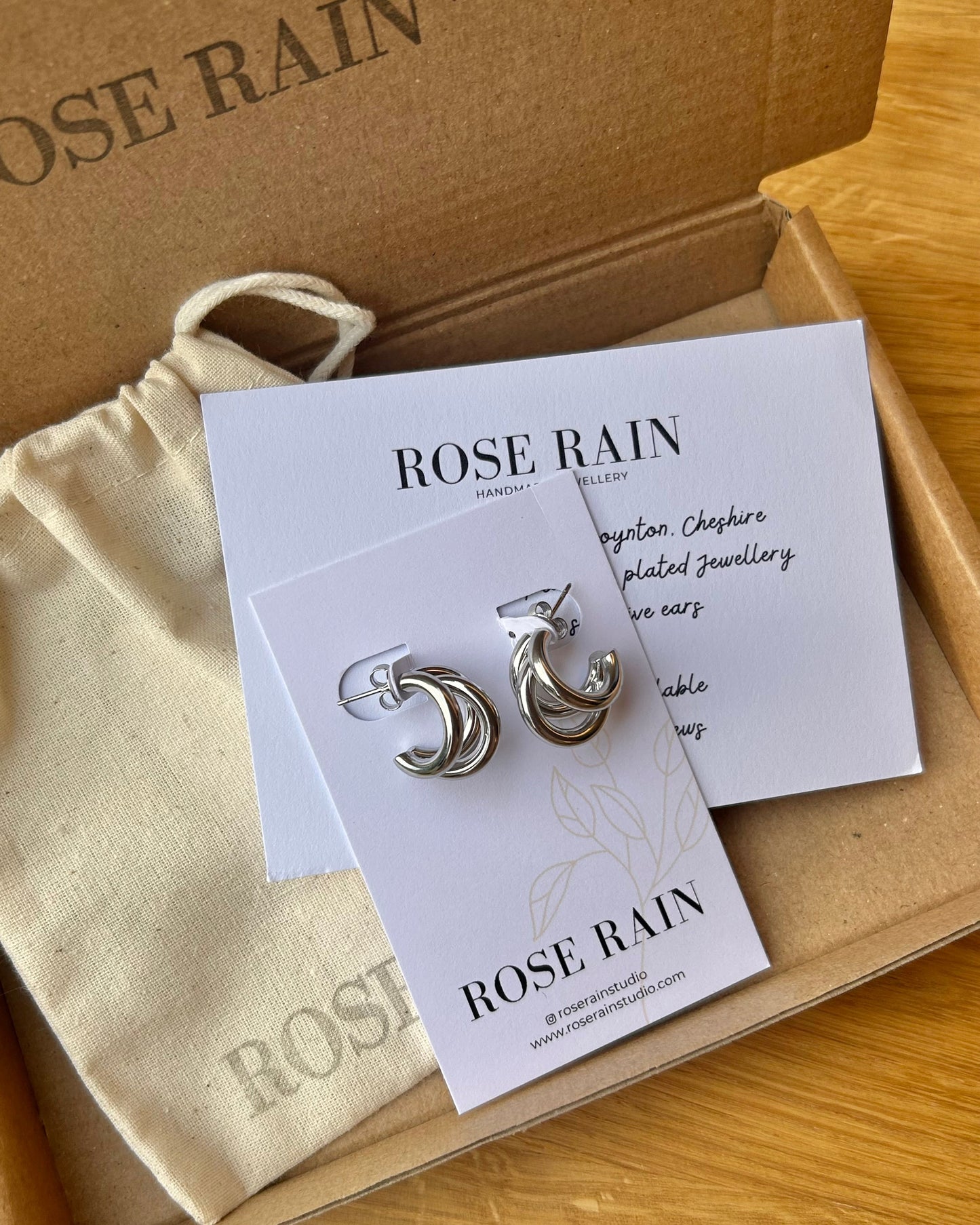 SIENA CHUNKY HOOPS IN PLATINUM