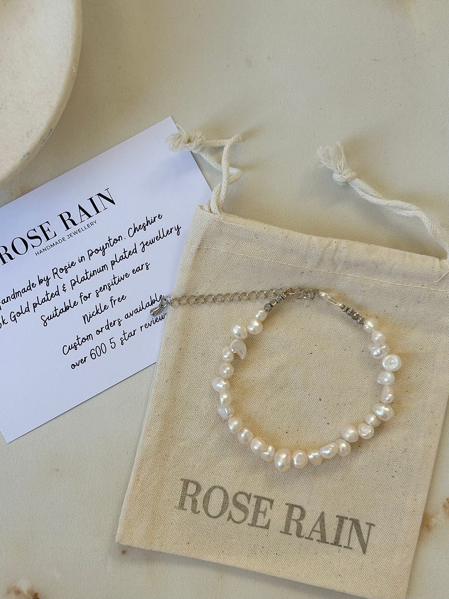 ETTA FRESHWATER PEARL BRACELET IN PLATINUM