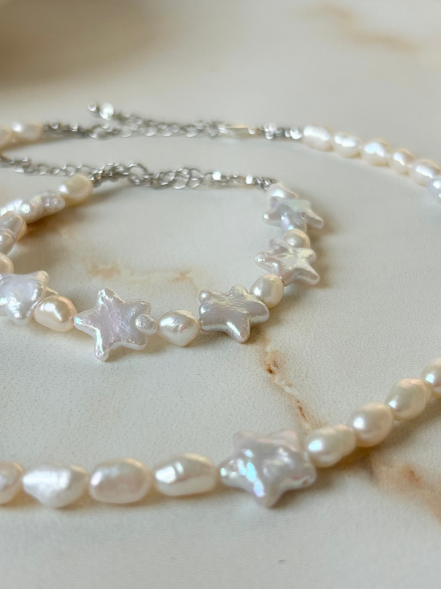 STAR FRESHWATER PEARL BRACELET IN PLATINUM
