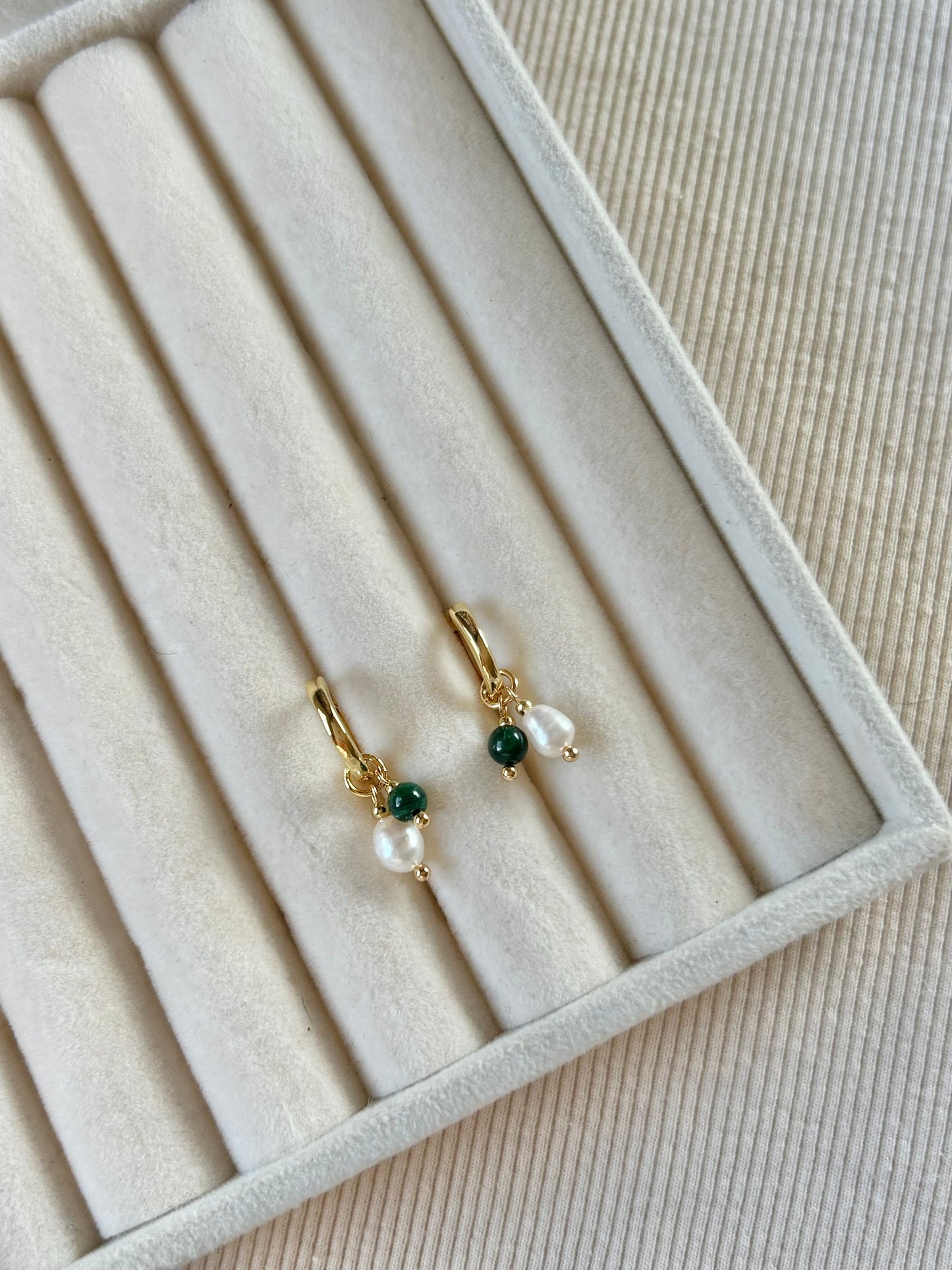 FREYA DETACHABLE CHARM HUGGIE EARRINGS