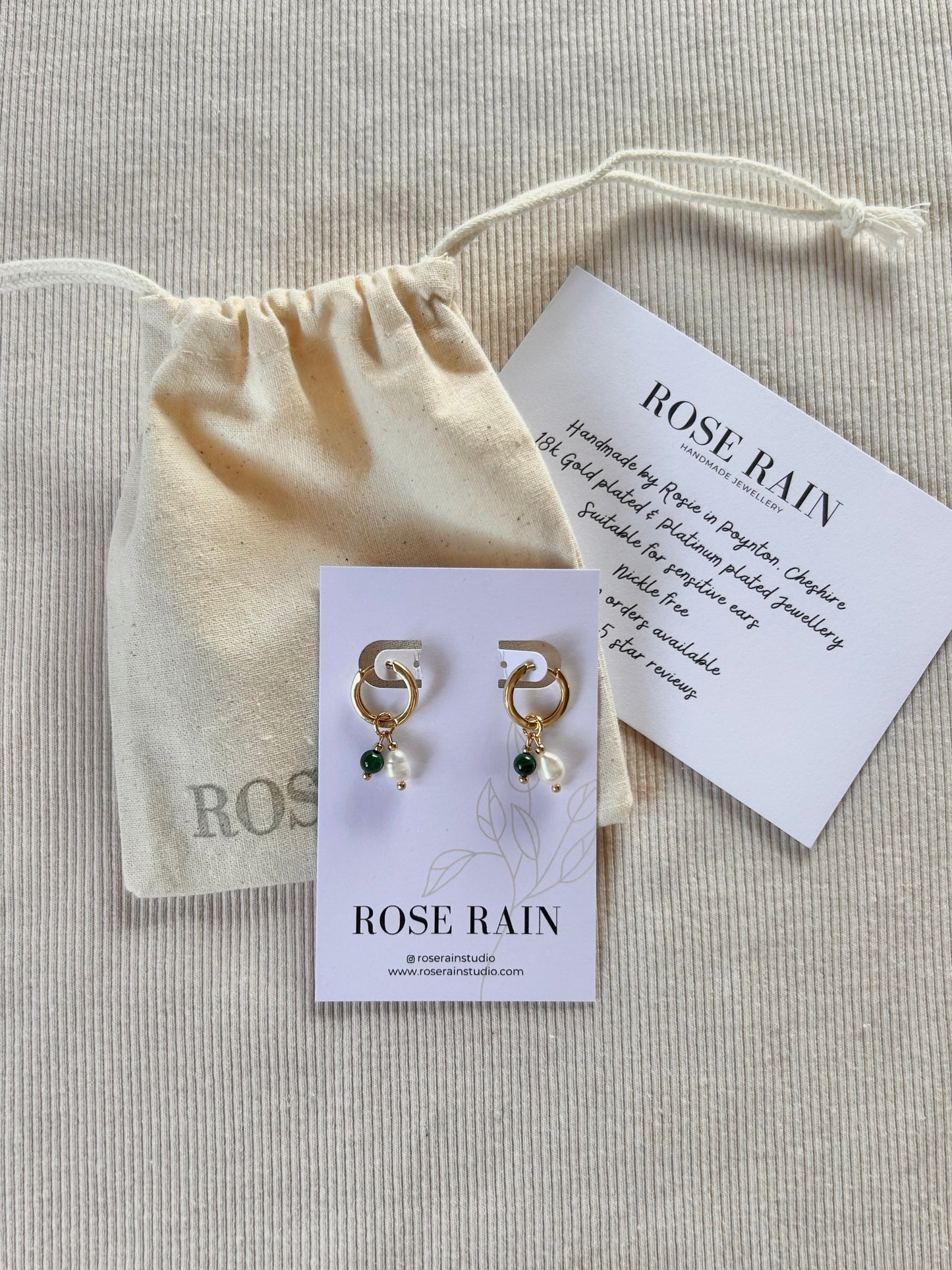 FREYA DETACHABLE CHARM HUGGIE EARRINGS