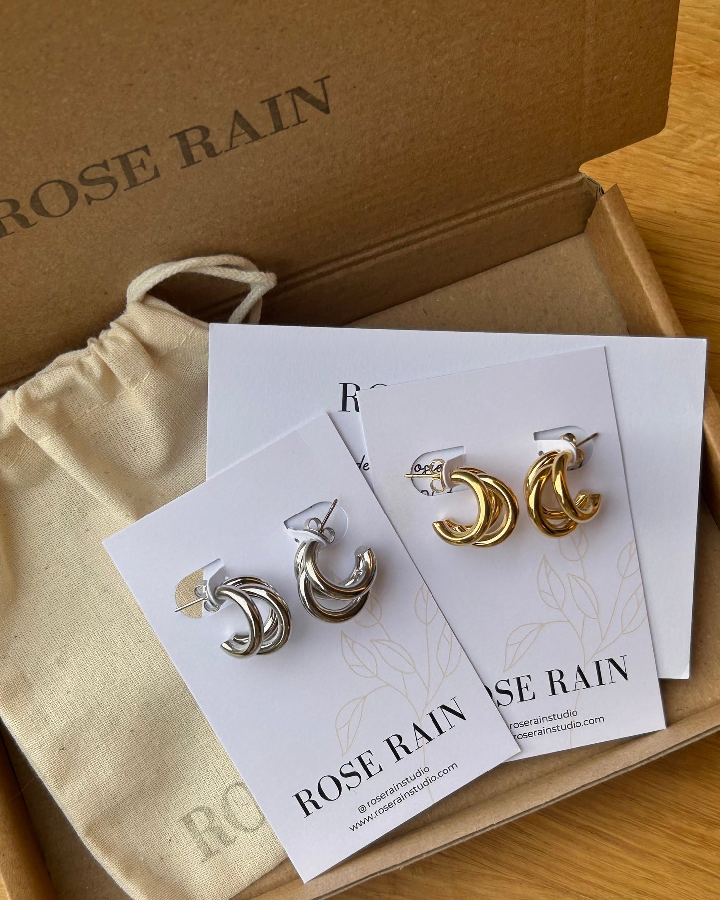 SIENA CHUNKY HOOPS IN 18K GOLD