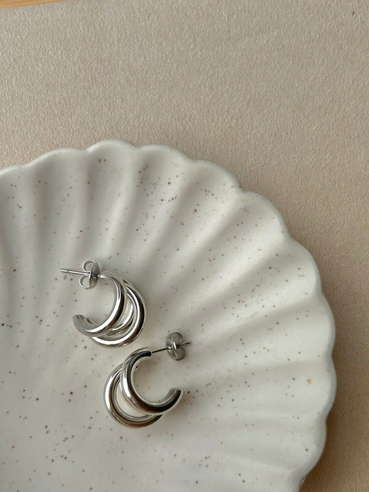 SIENA CHUNKY HOOPS IN PLATINUM