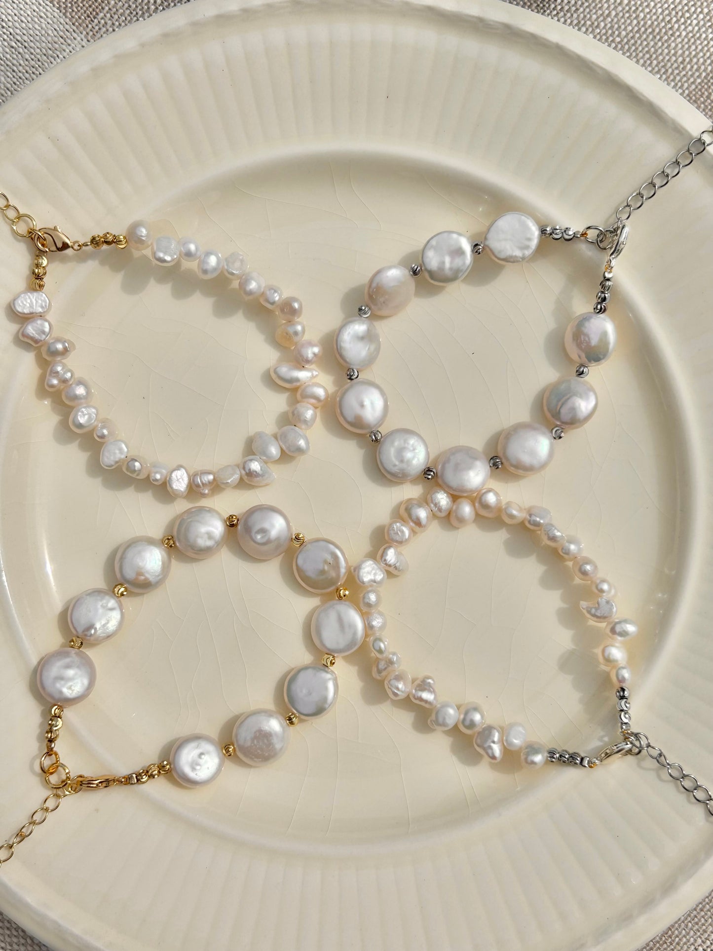 ETTA FRESHWATER PEARL BRACELET IN PLATINUM