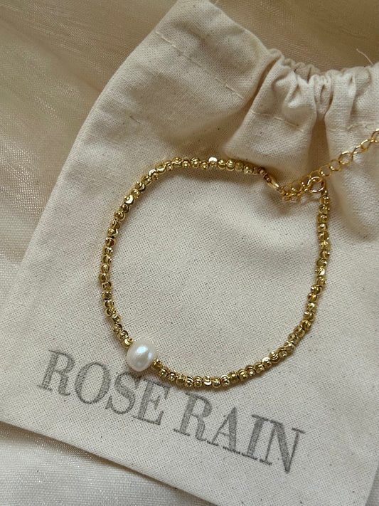 CORA PEARL BEADED BRACELET IN 18K GOLD