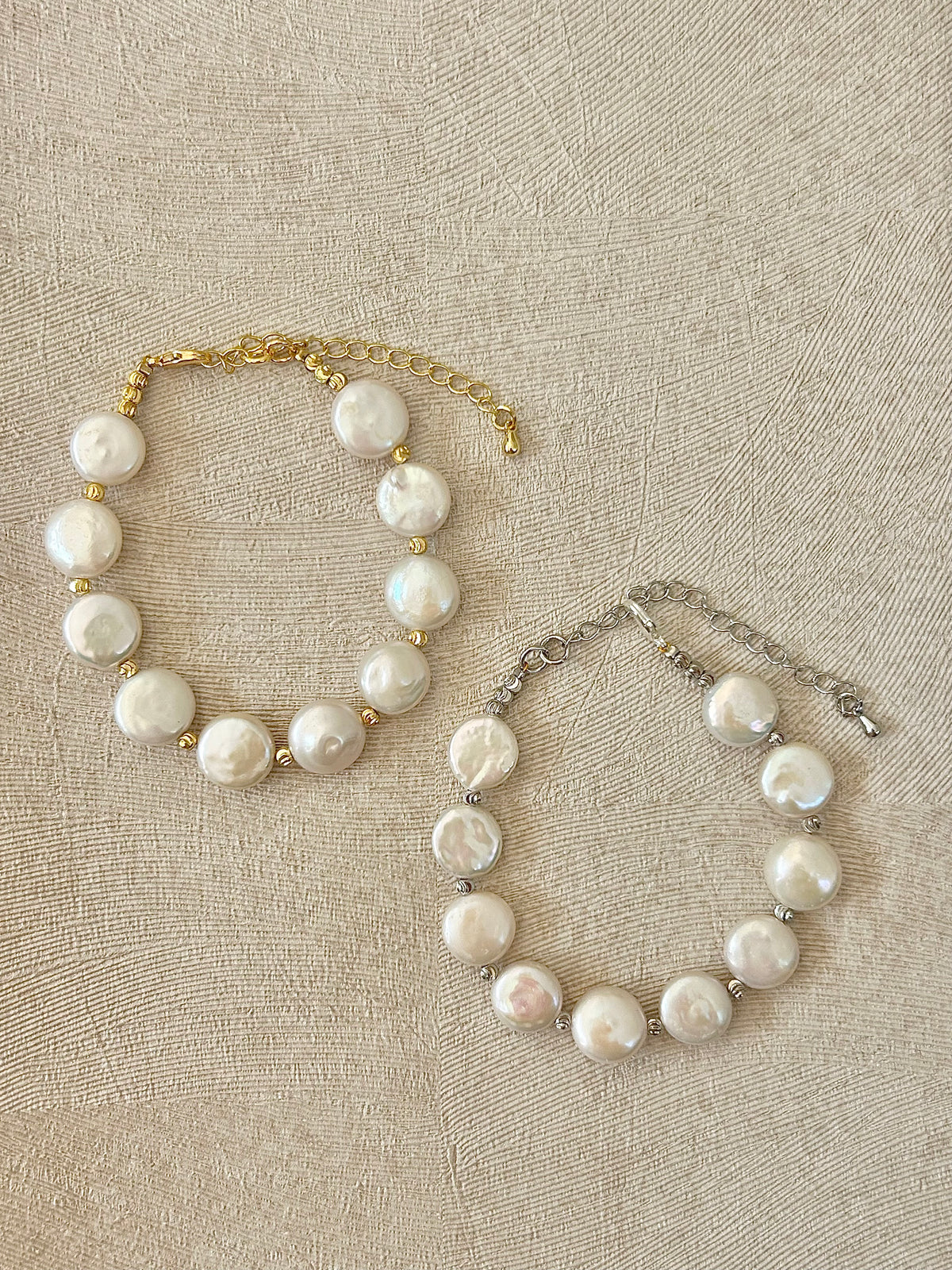 MAE FRESHWATER PEARL BRACELET IN PLATINUM