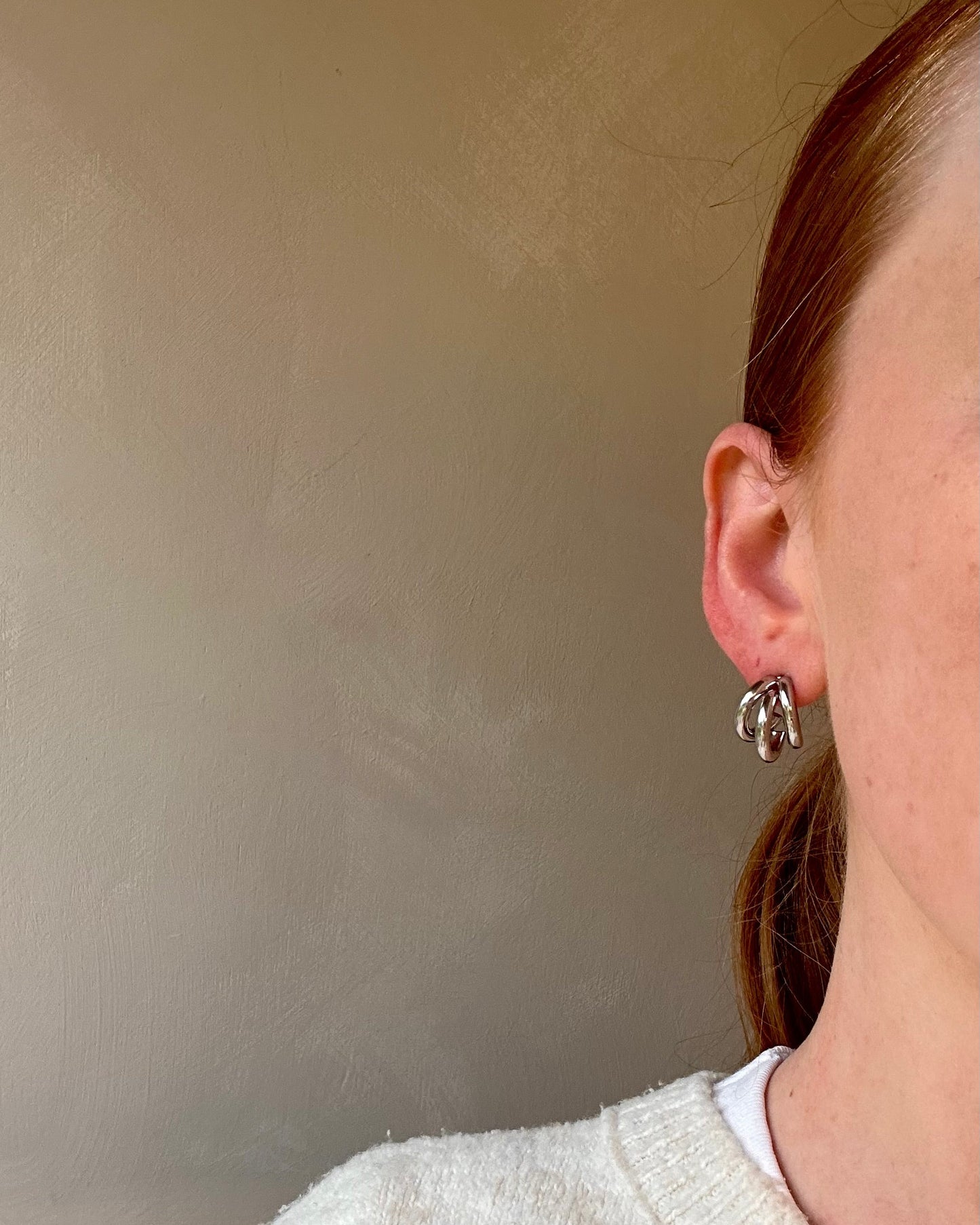 SIENA CHUNKY HOOPS IN PLATINUM