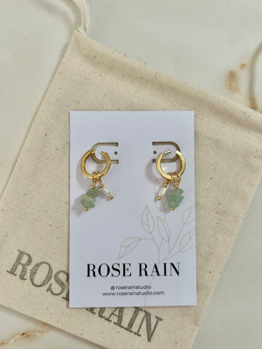 ROSA DETACHABLE CHARM HUGGIE EARRINGS