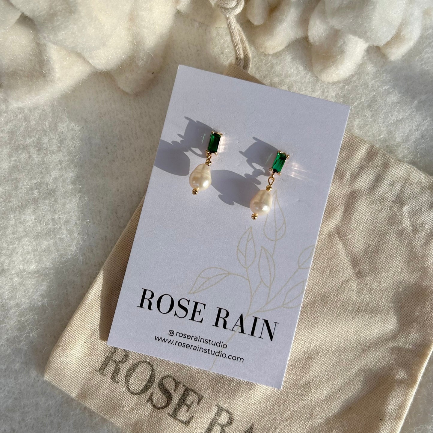 DARCIE FRESHWATER PEARL STUDS IN 18K GOLD