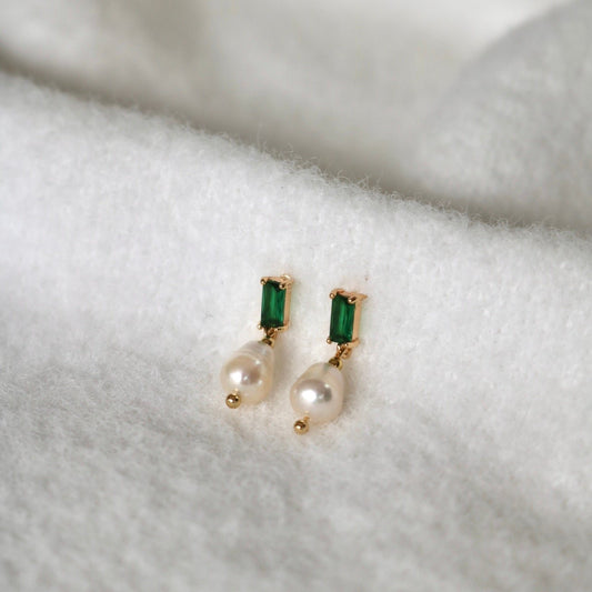 DARCIE FRESHWATER PEARL STUDS IN 18K GOLD