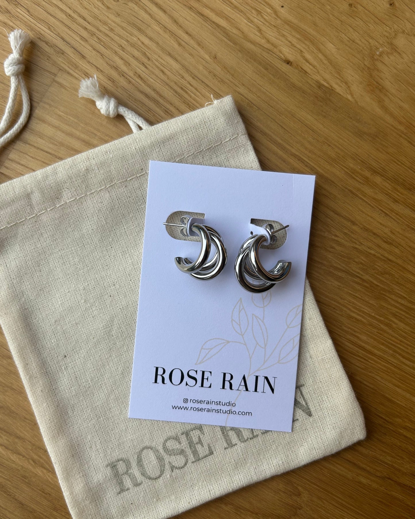 SIENA CHUNKY HOOPS IN PLATINUM