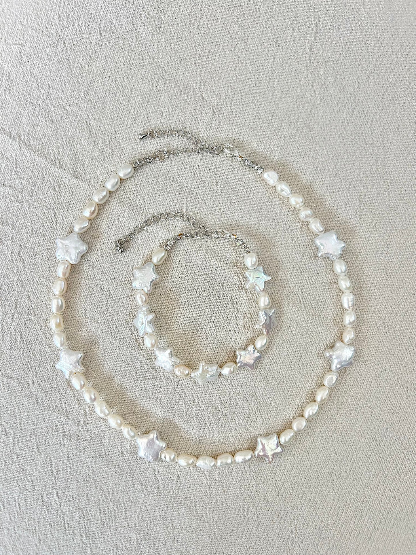 STAR FRESHWATER PEARL BRACELET IN PLATINUM
