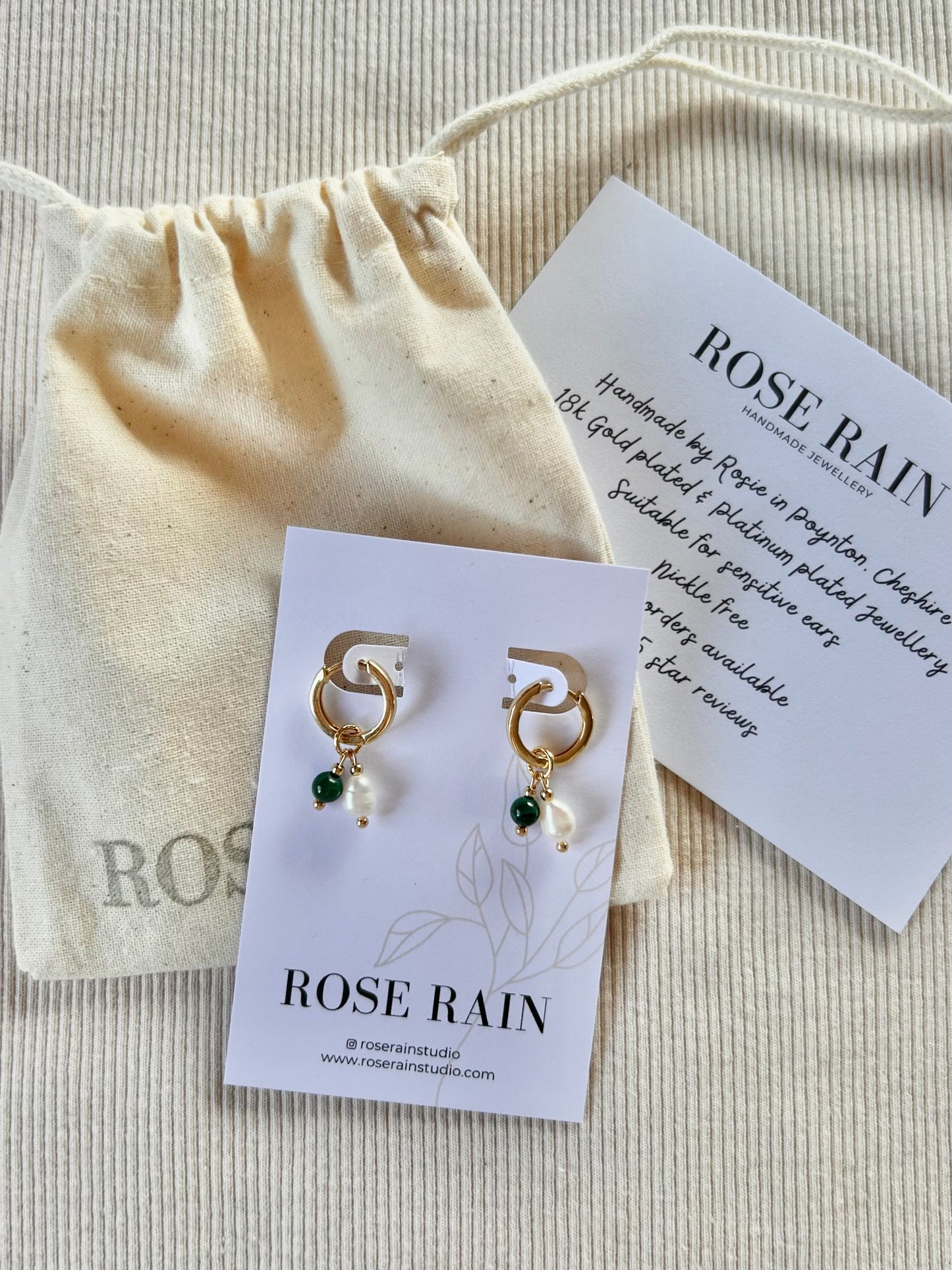 FREYA DETACHABLE CHARM HUGGIE EARRINGS