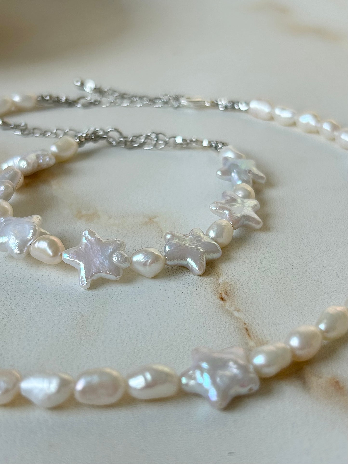 STAR FRESHWATER PEARL BRACELET IN PLATINUM