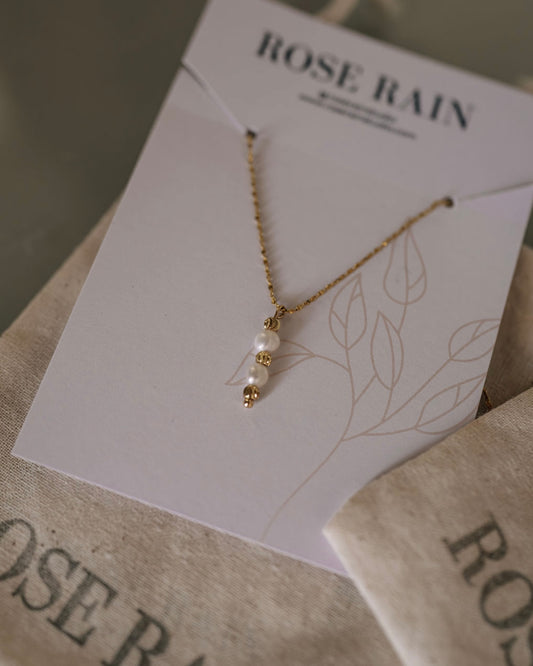 SUNRISE PEARL NECKLACE IN 18K GOLD