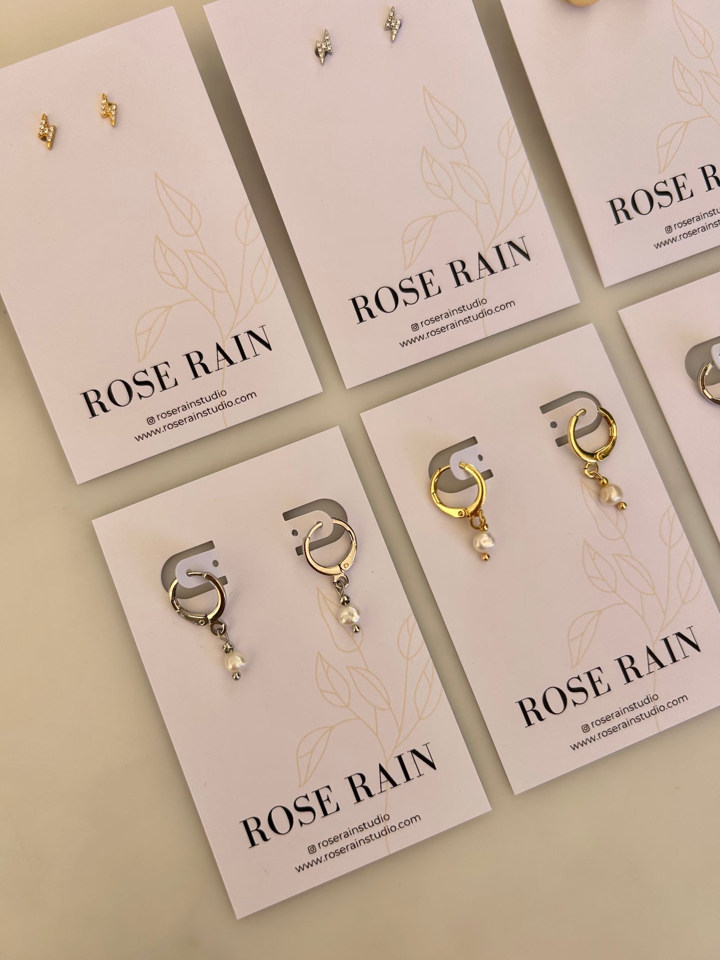 TINY FRESHWATER PEARL HUGGIE EARRINGS IN PLATINUM