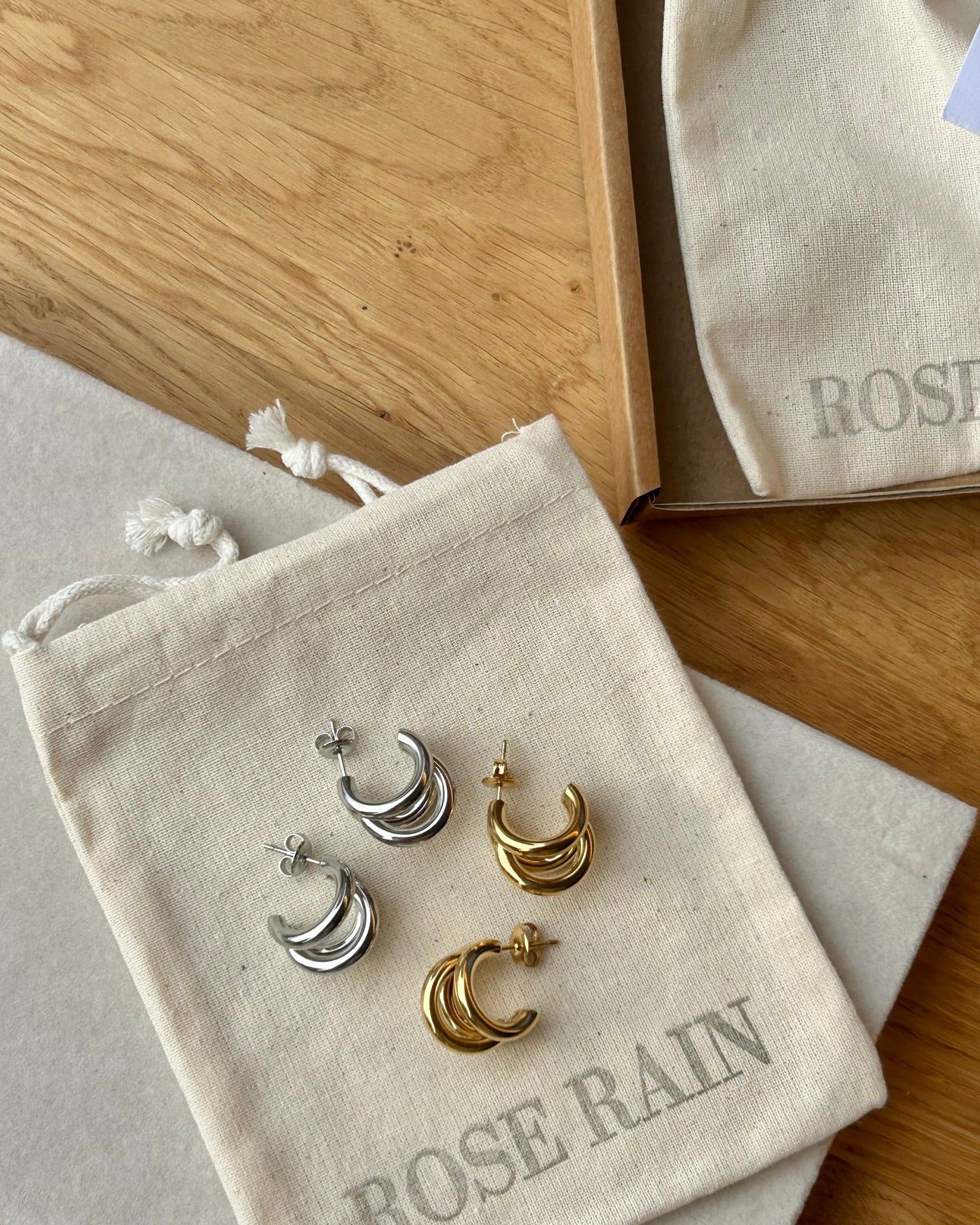 SIENA CHUNKY HOOPS IN 18K GOLD