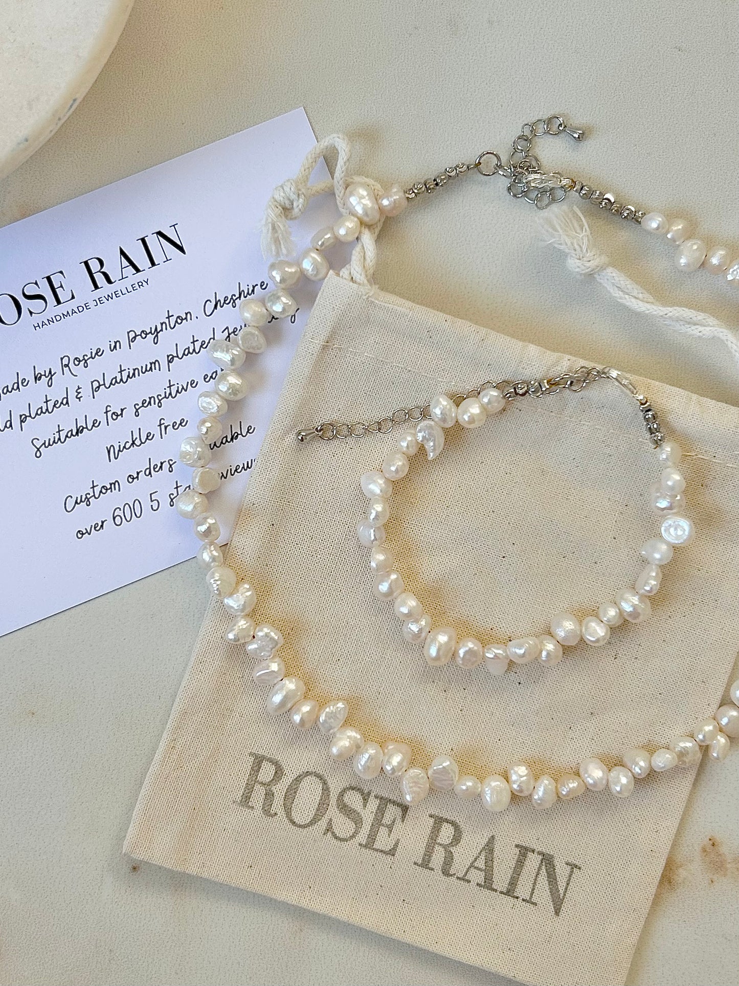 ETTA FRESHWATER PEARL NECKLACE IN PLATINUM