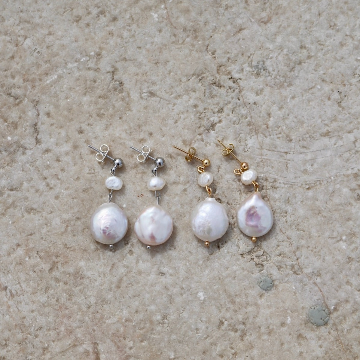 ASTRID FRESHWATER PEARL STUDS IN 18K GOLD