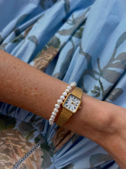 EVA PEARL BEADED BRACELET IN 18K GOLD