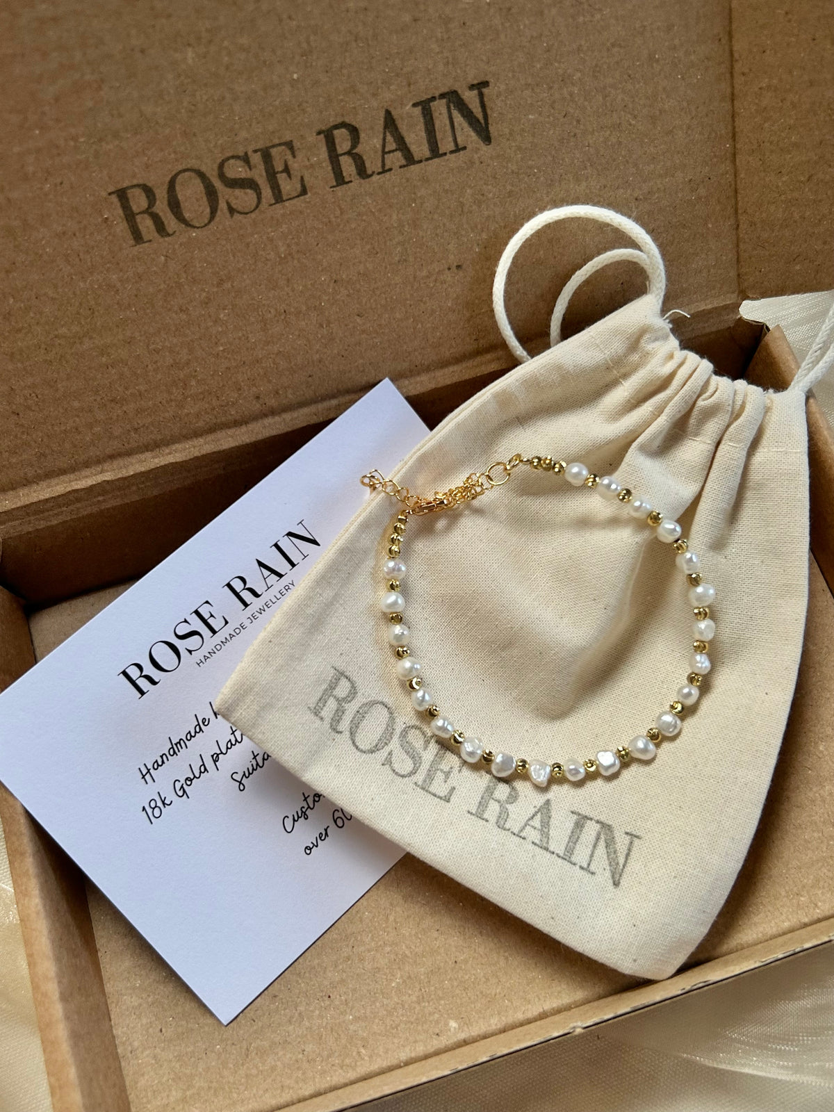 NOVA PEARL BEADED BRACELET IN 18K GOLD
