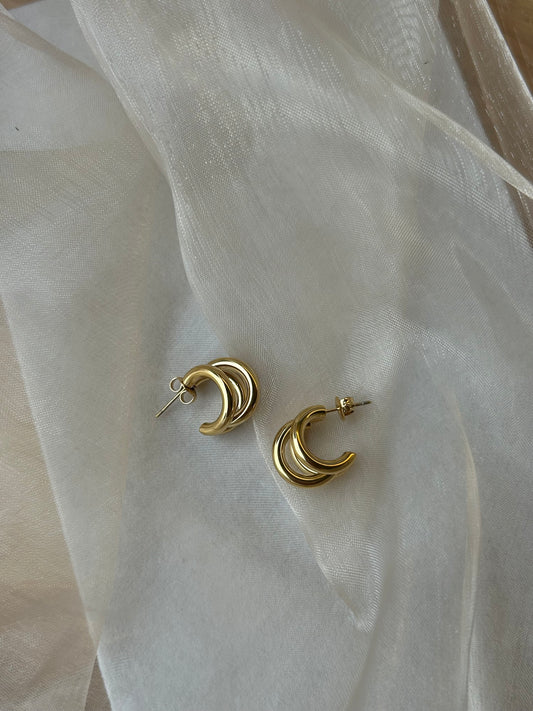 SIENA CHUNKY HOOPS IN 18K GOLD