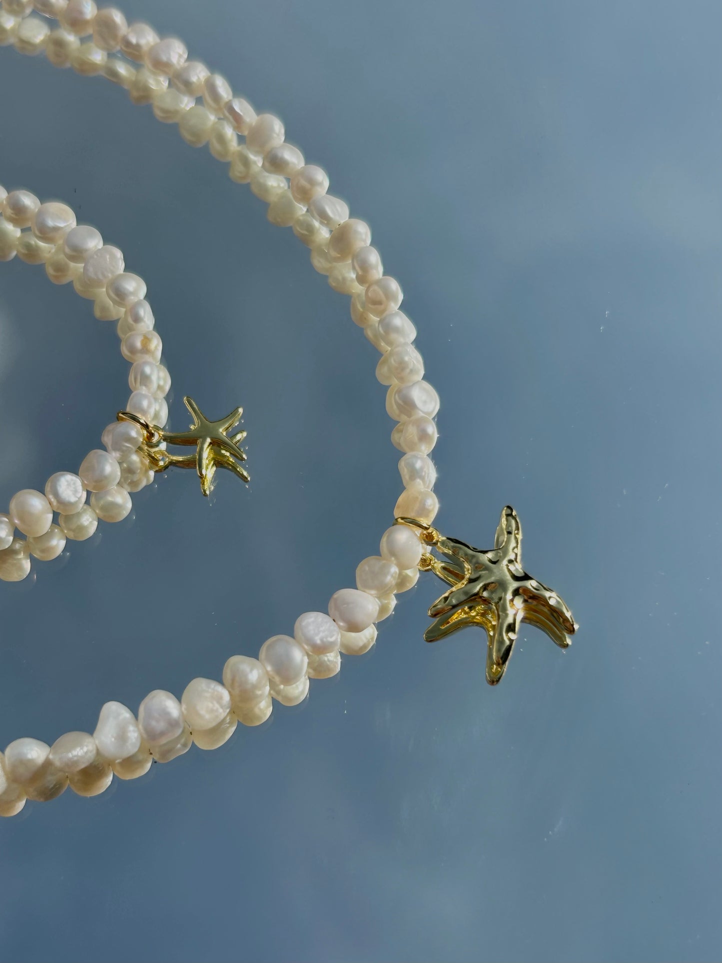 STARFISH FRESHWATER PEARL NECKLACE IN 18K GOLD
