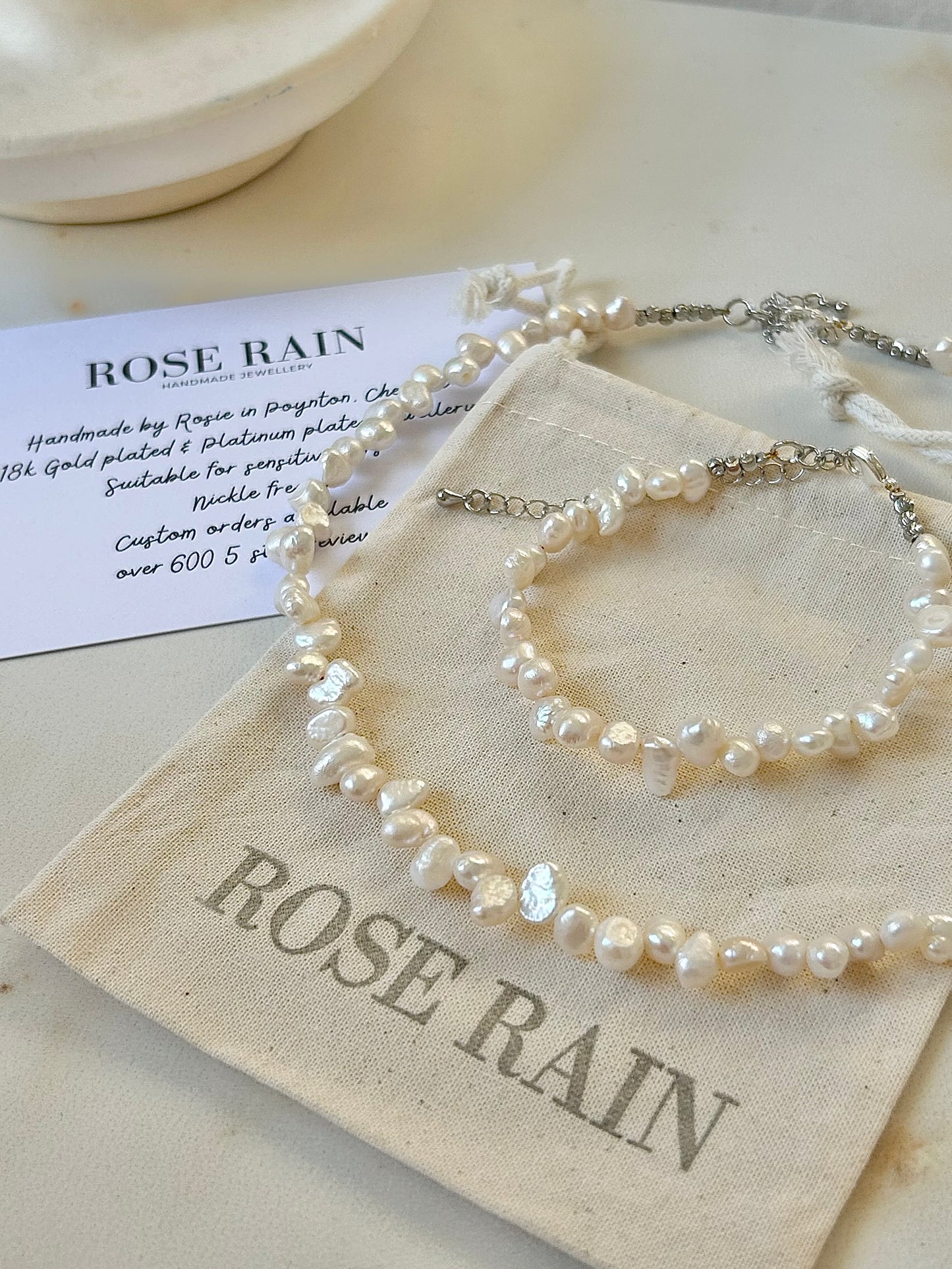 ETTA FRESHWATER PEARL BRACELET IN PLATINUM