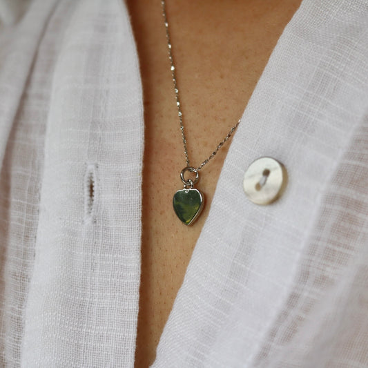 LOVE HEART NECKLACE IN SILVER