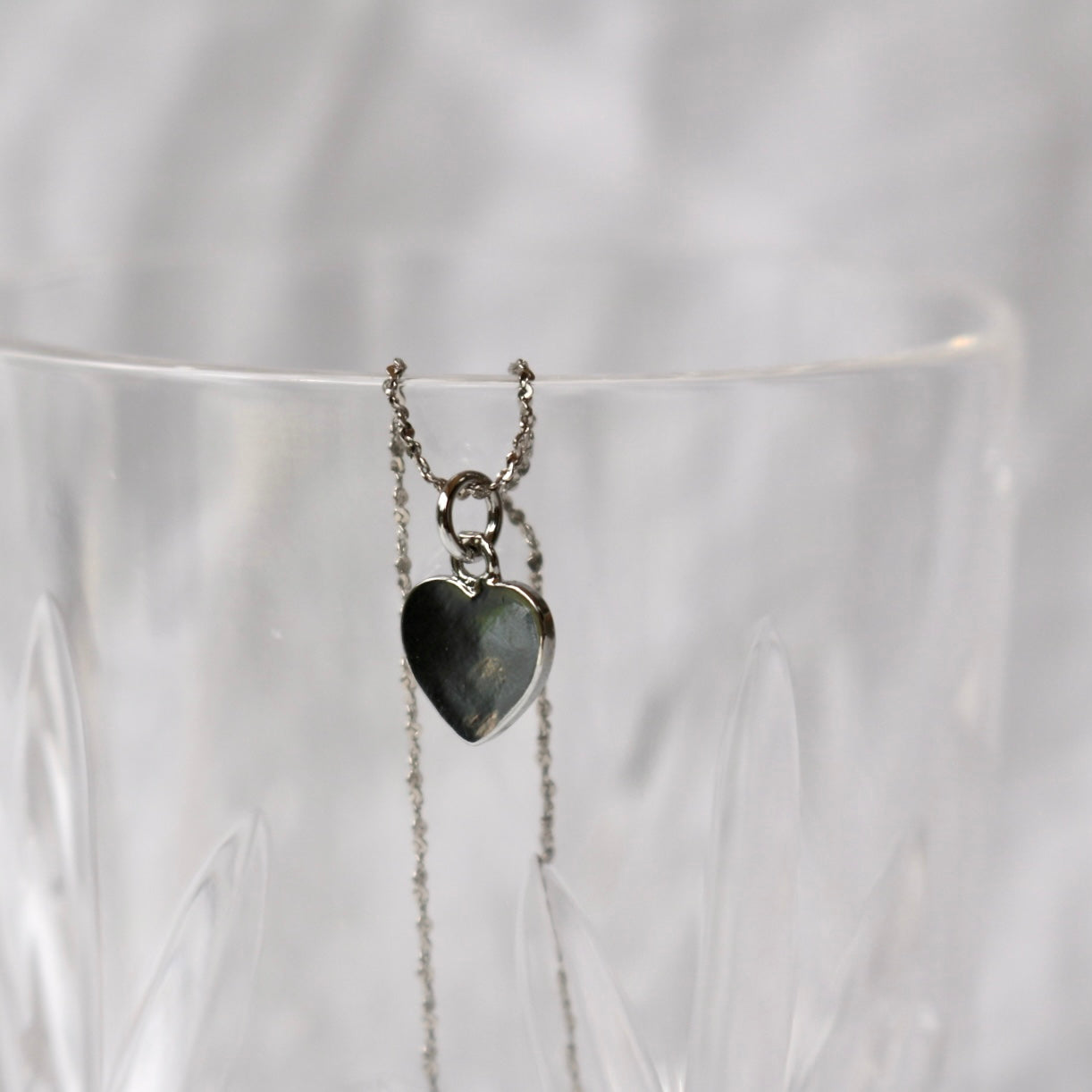 LOVE HEART NECKLACE IN SILVER