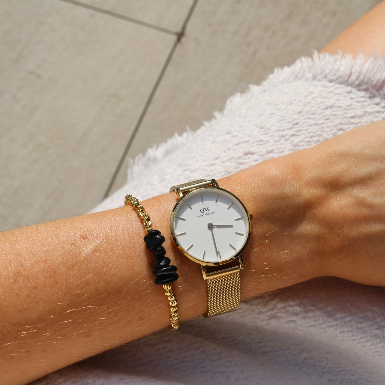 TOURMALINE BEADED BRACELET IN 18K GOLD