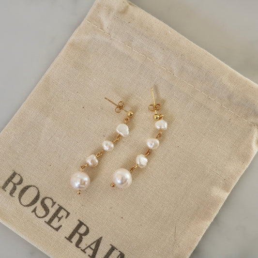 VERITY FRESHWATER PEARL STUDS IN 18K GOLD