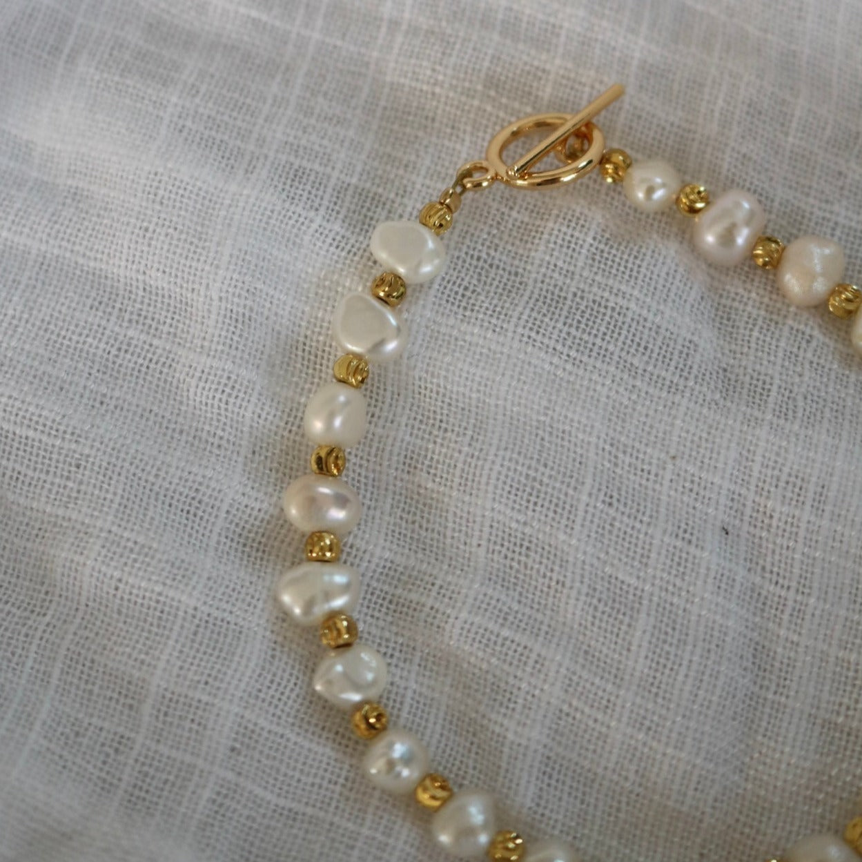 NOVA PEARL BEADED BRACELET IN 18K GOLD