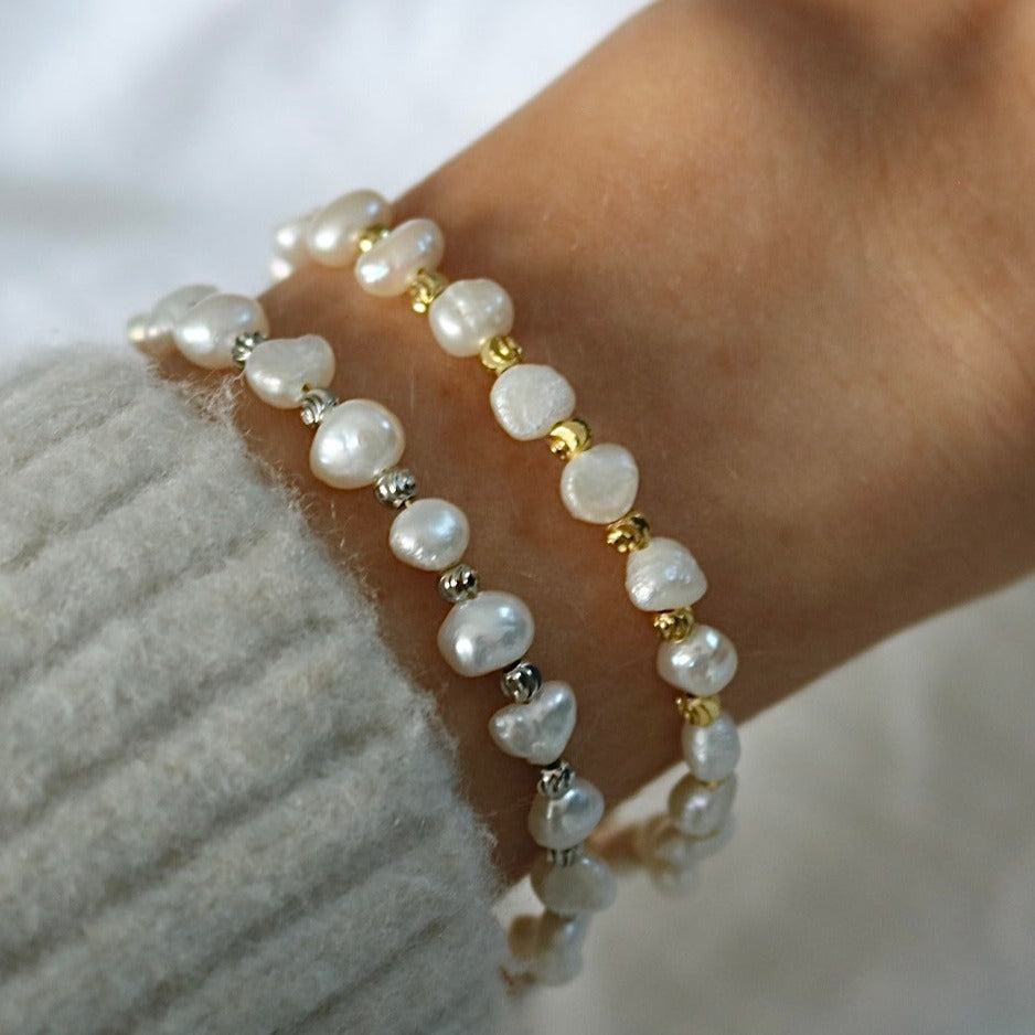 NOVA PEARL BEADED BRACELET IN 18K GOLD