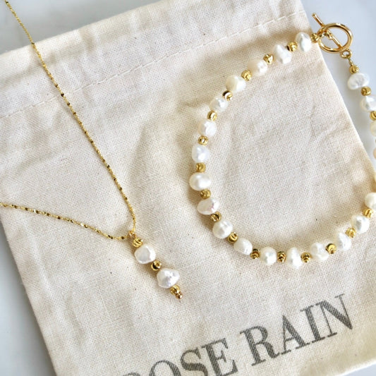 SUNRISE PEARL NECKLACE IN 18K GOLD