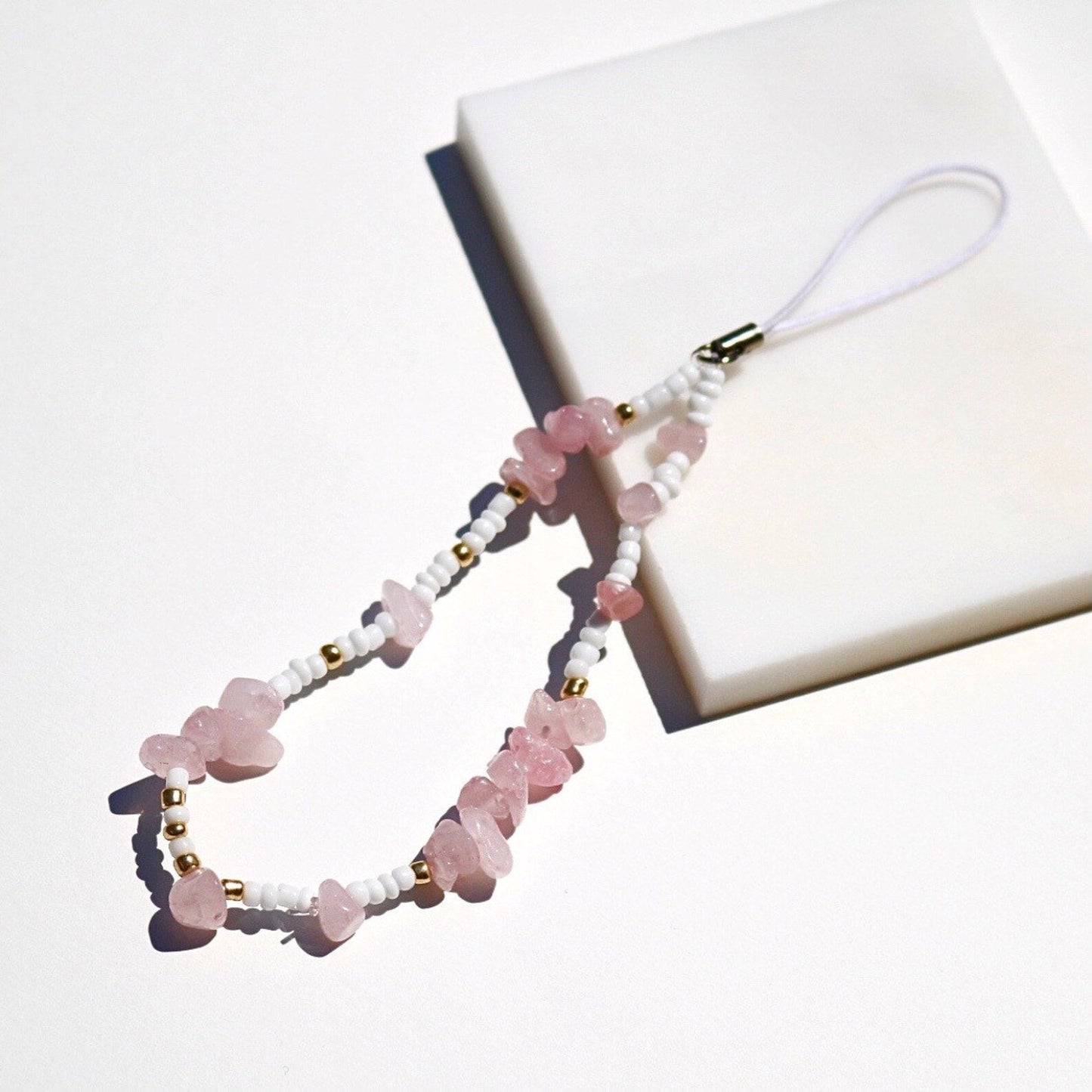 SUMMER DAYS ROSE QUARTZ PHONE CHARM