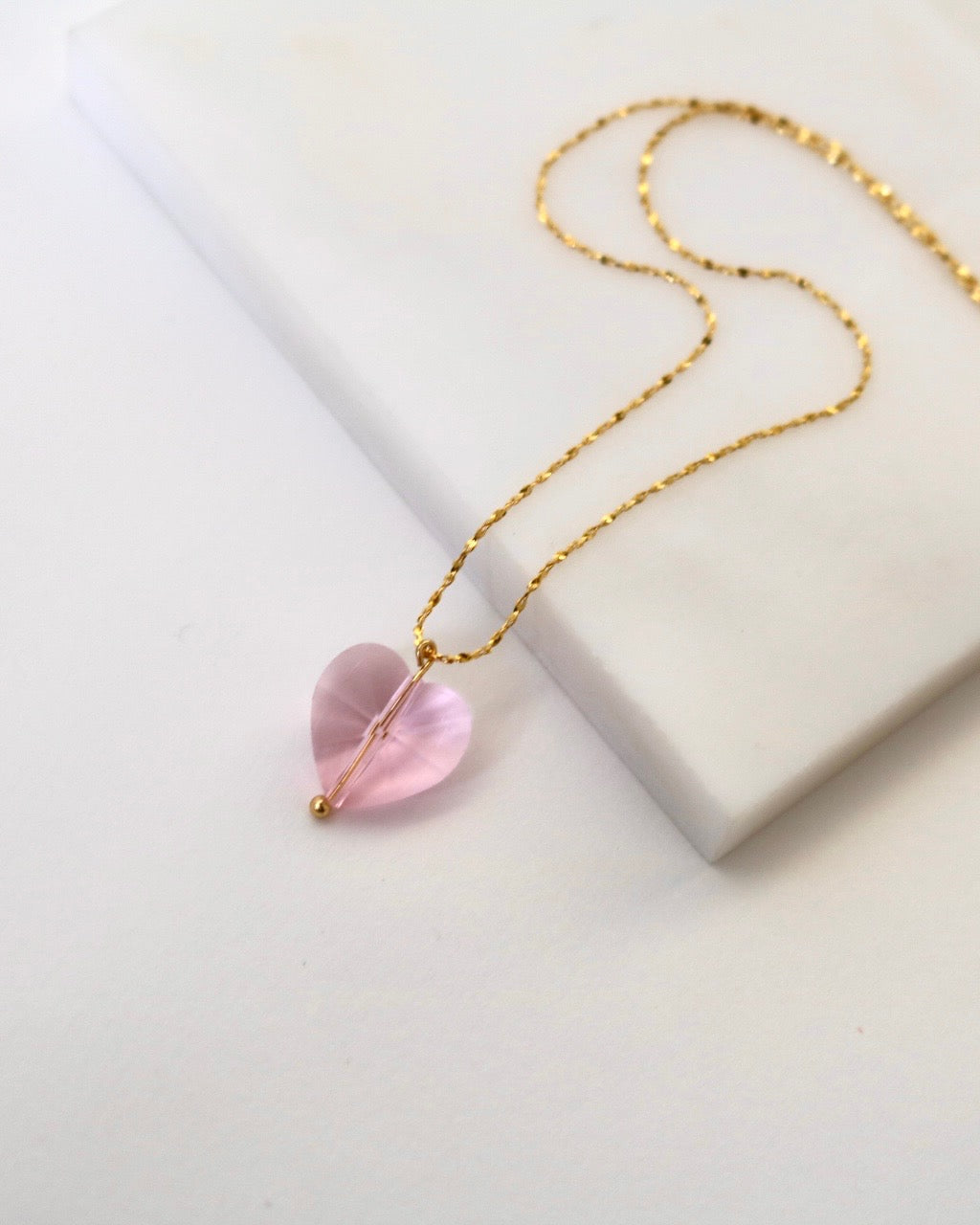 PINK SWEETHEART NECKLACE IN 18K GOLD