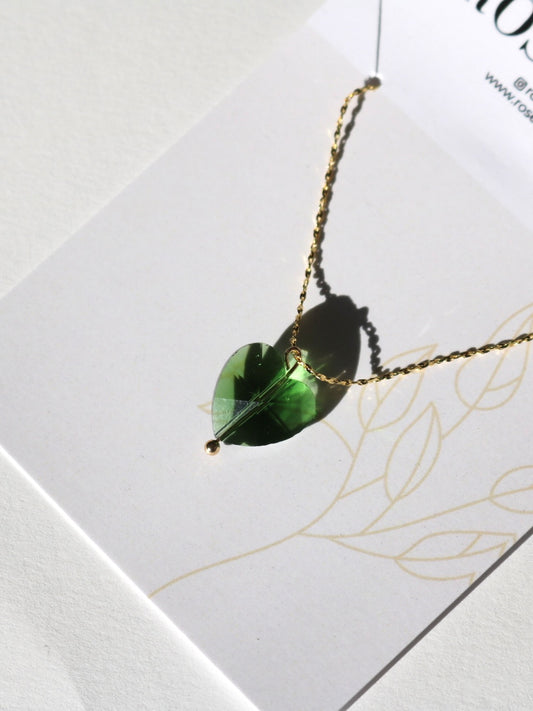 GREEN SWEETHEART NECKLACE IN 18K GOLD