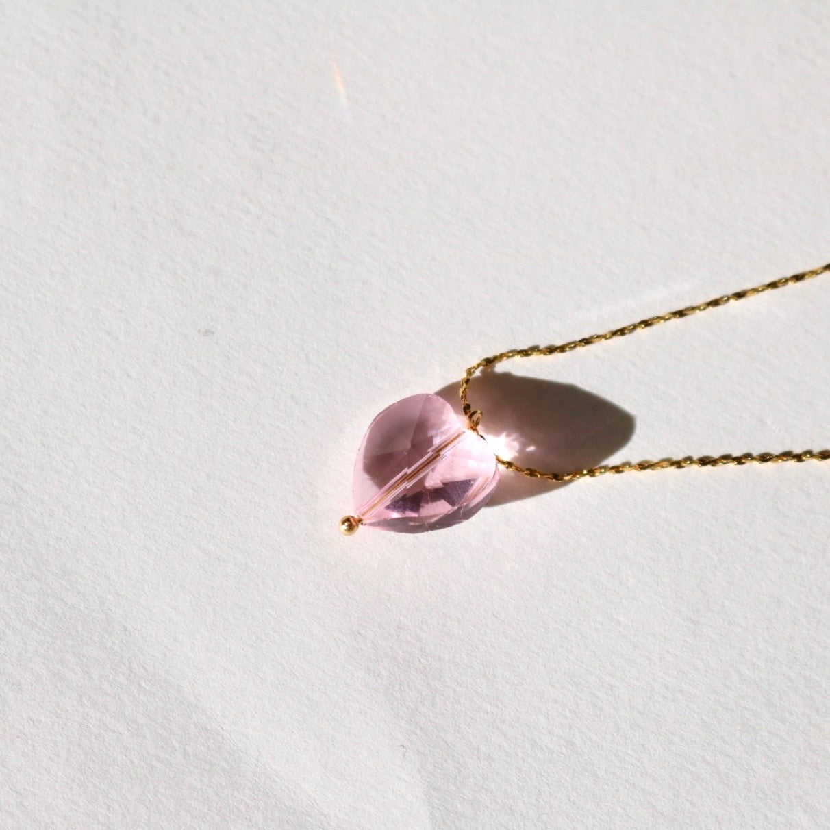 PINK SWEETHEART NECKLACE IN 18K GOLD